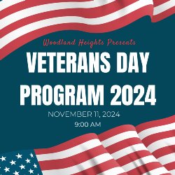 Veterans Day Program flyer